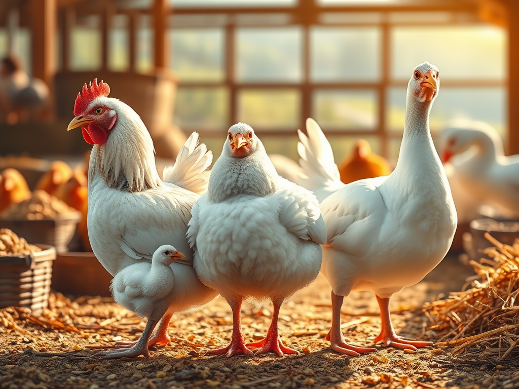 家禽能量配置與飼養管理：肉雞、蛋雞與鵝的比較